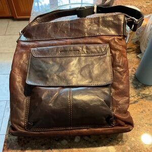 Brown leather purse
